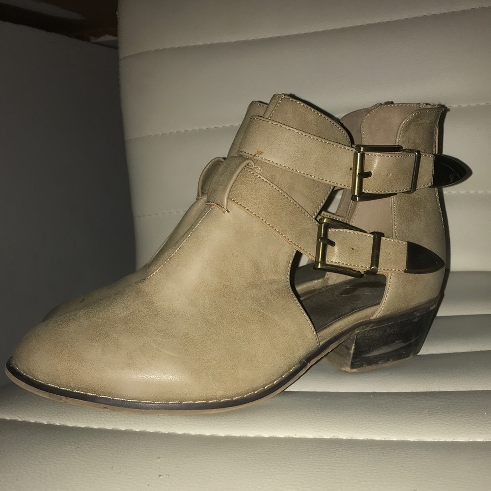 Tan booties